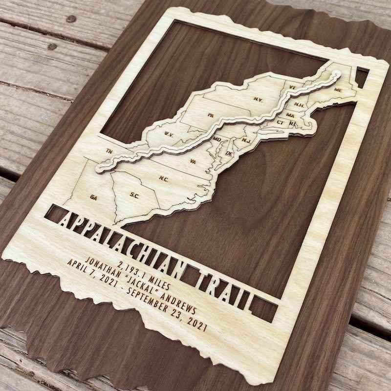 Mountaincut Appalachian trail map