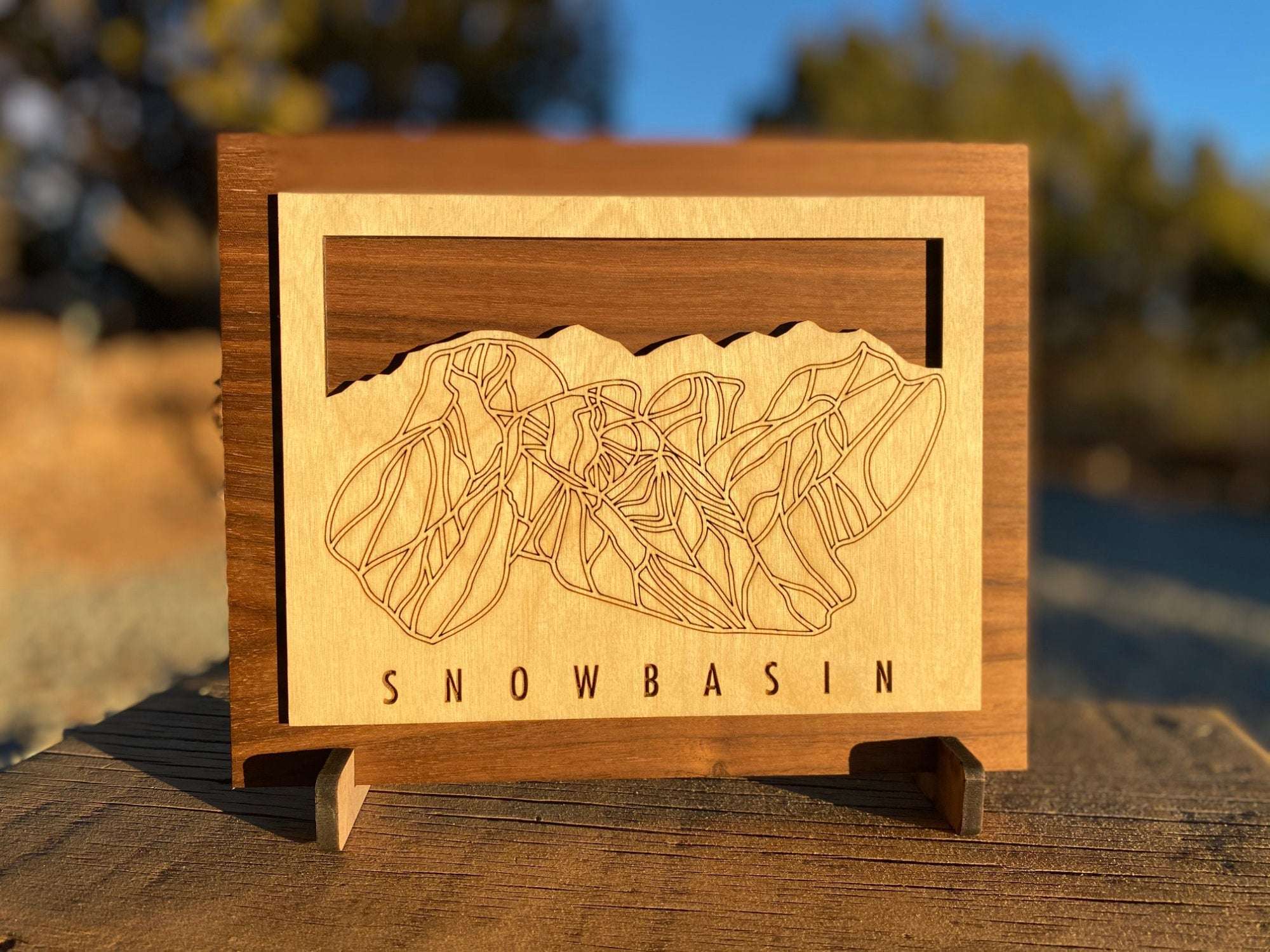 Snowbasin Small Ski Decor Trail Map Art - Utah - Mountaincut