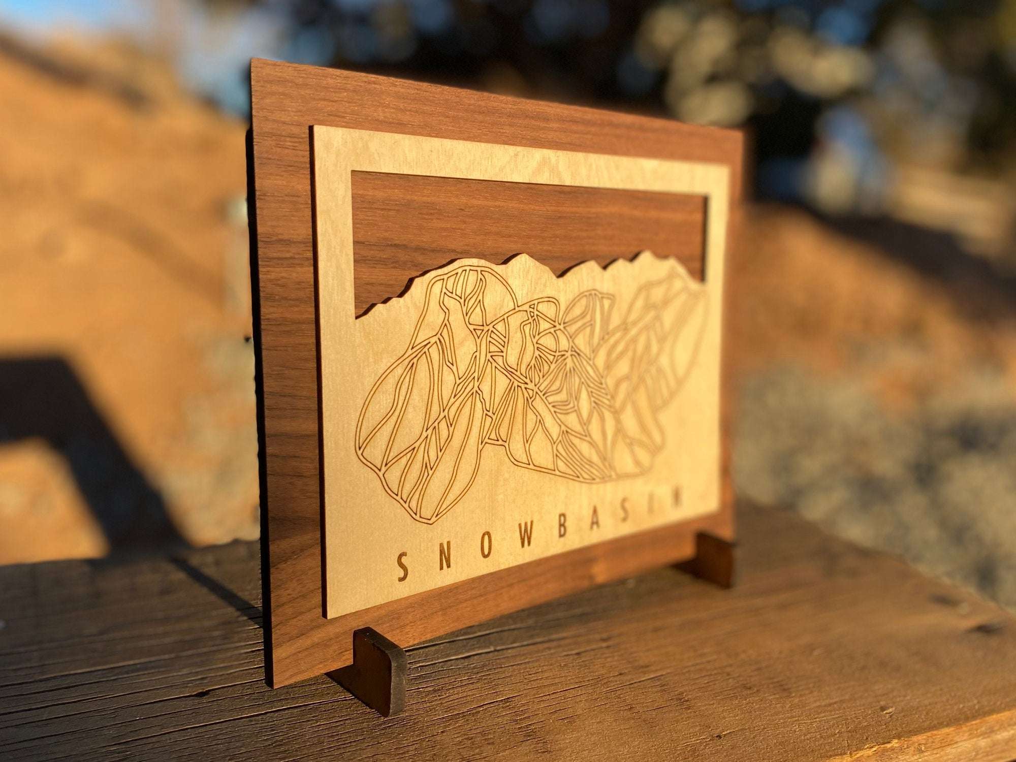 Snowbasin Small Ski Decor Trail Map Art - Utah - Mountaincut