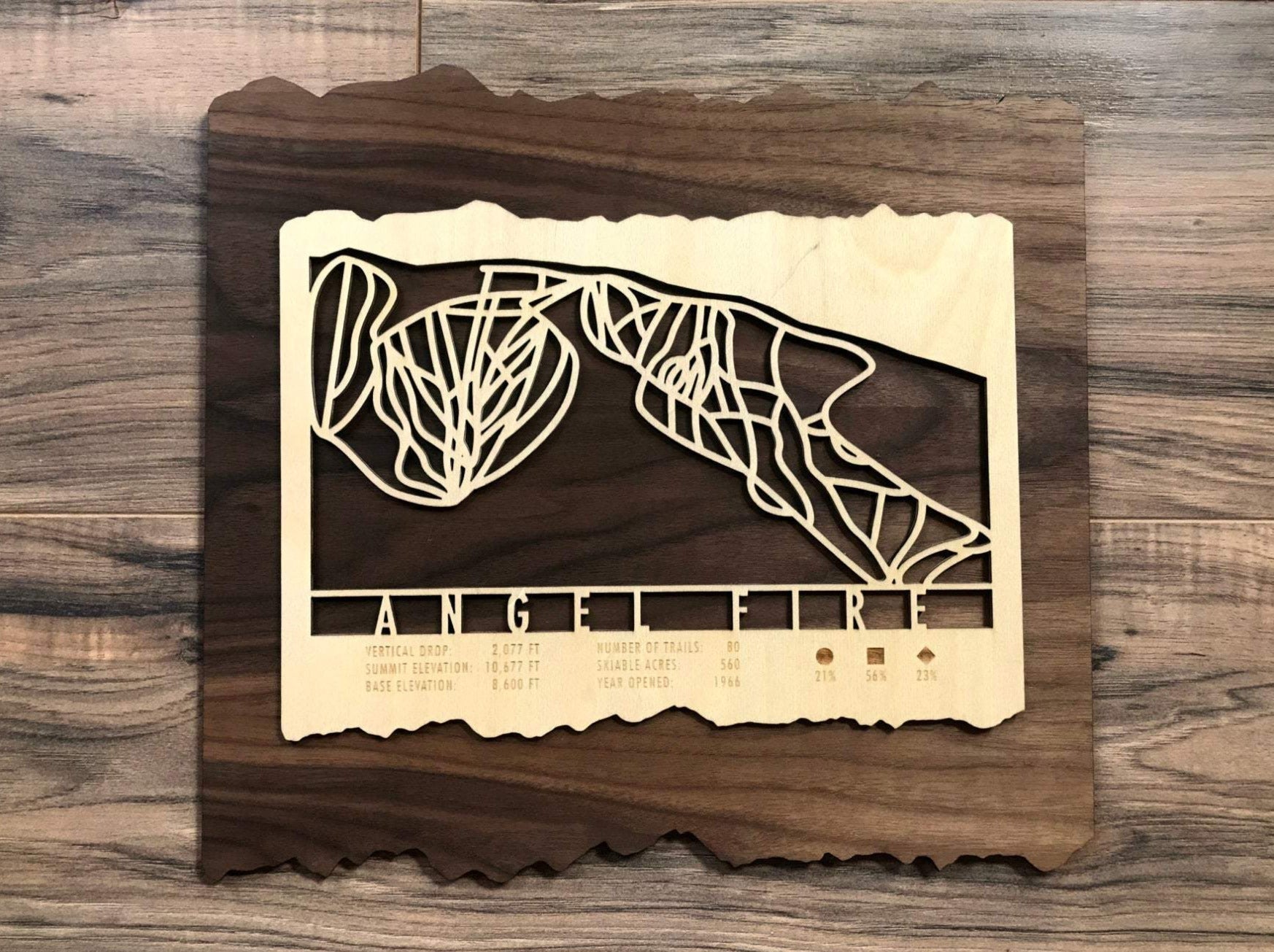 Angel Fire Ski Map - New Mexico - Mountaincut