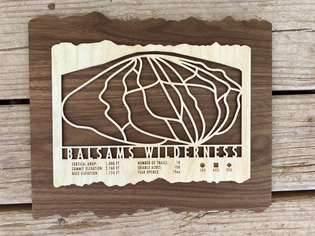 Balsams Wilderness Trail Map - New Hampshire - Mountaincut