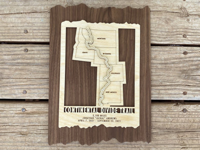 Continental Divide Trail Map - Gift for Hikers - Mountaincut