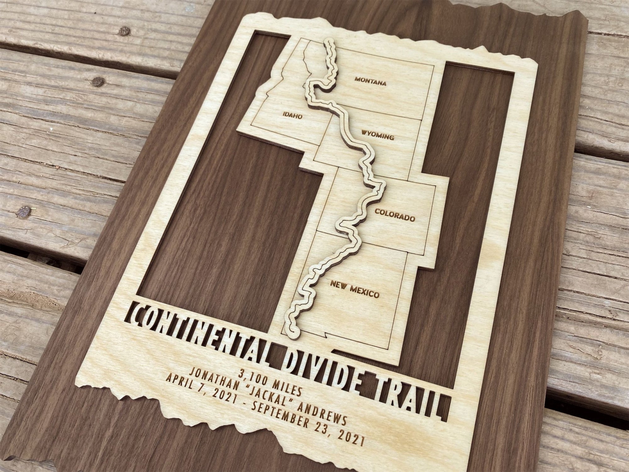 Continental Divide Trail Map - Gift for Hikers - Mountaincut