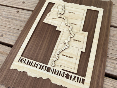 Continental Divide Trail Map - Gift for Hikers - Mountaincut