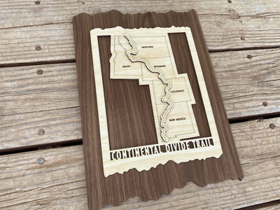 Continental Divide Trail Map - Gift for Hikers - Mountaincut