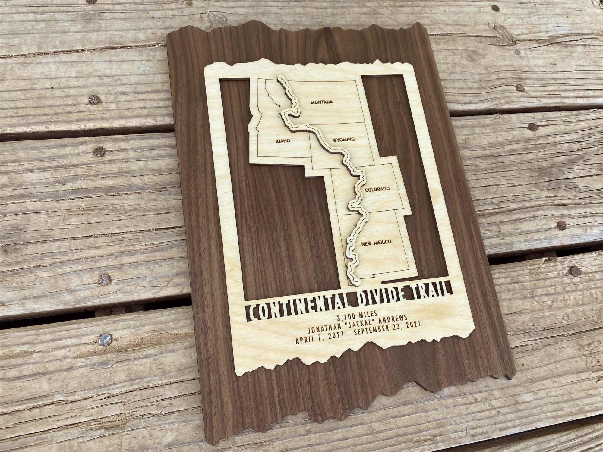 Continental Divide Trail Map - Gift for Hikers - Mountaincut