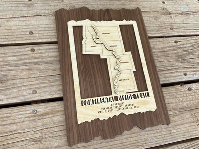 Continental Divide Trail Map - Gift for Hikers - Mountaincut