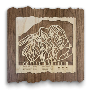 Copper Mountain ski trail map wood wall decor