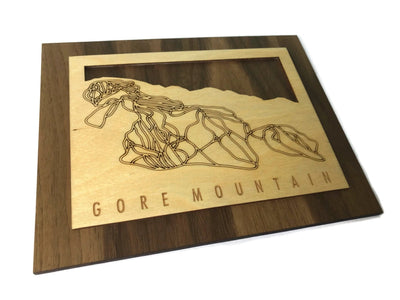 Gore Mountain Small Ski Decor Trail Map Art - New York - Mountaincut