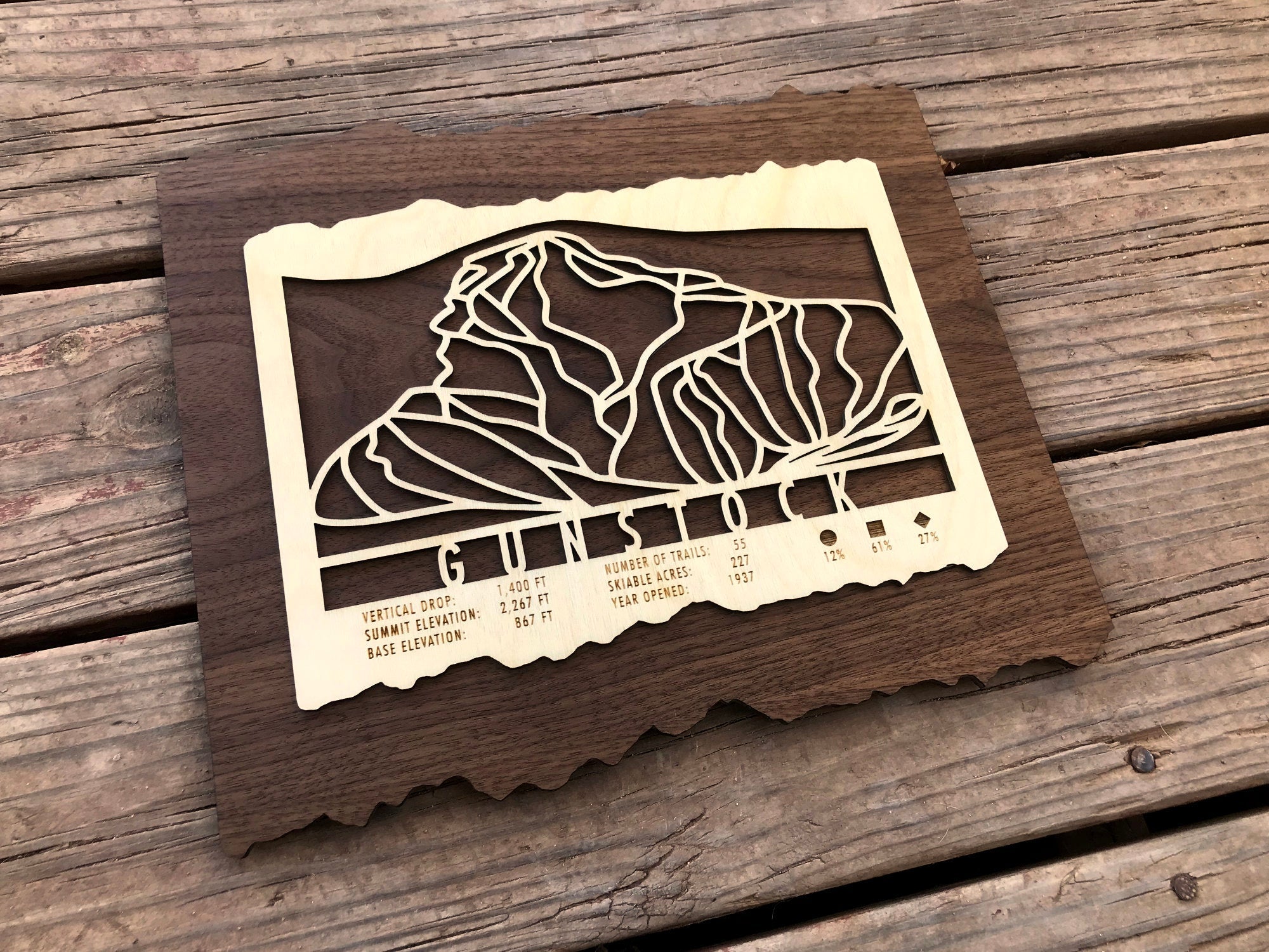 Gunstock Trail Map - New Hampshire - Mountaincut