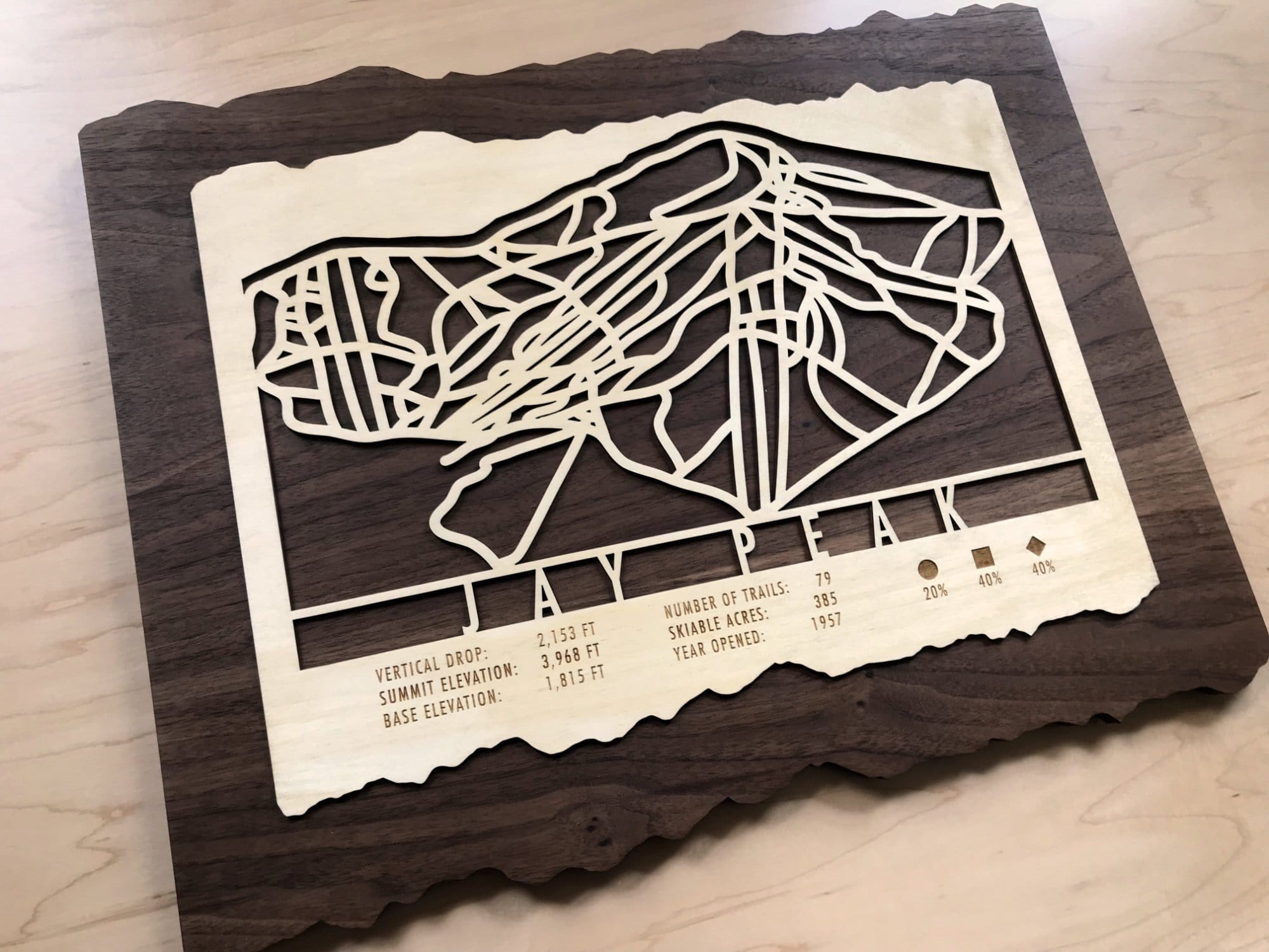 Jay Peak Ski Trail Map - Vermont - Mountaincut