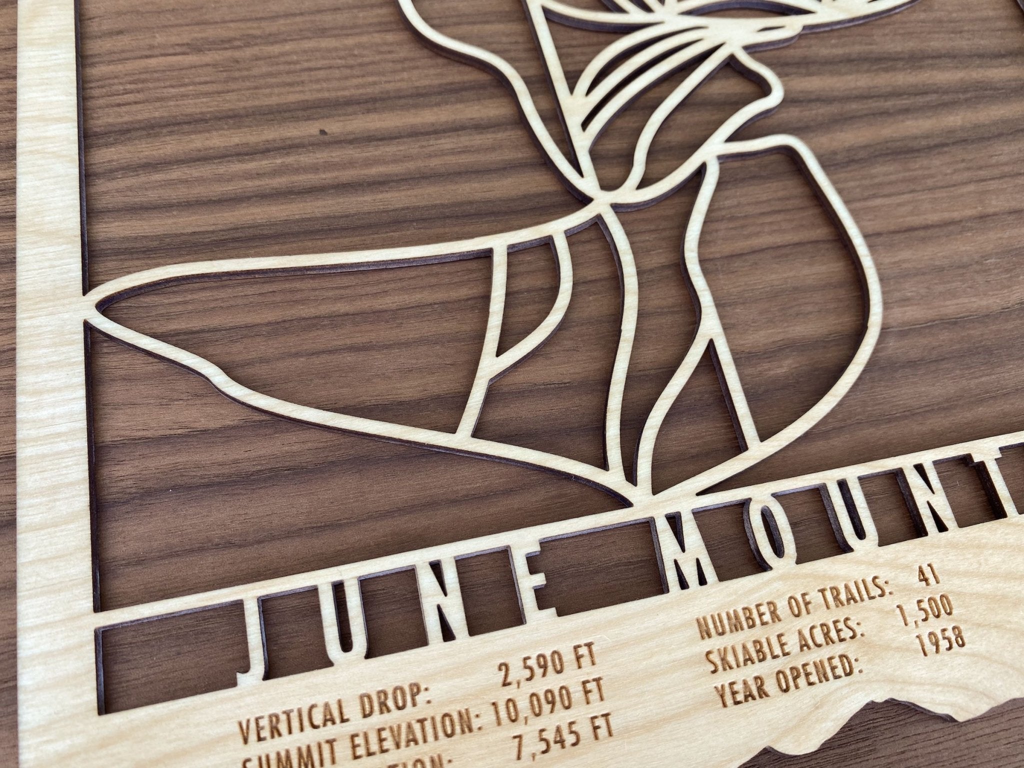 June Mountain Ski Decor - Mountaincut