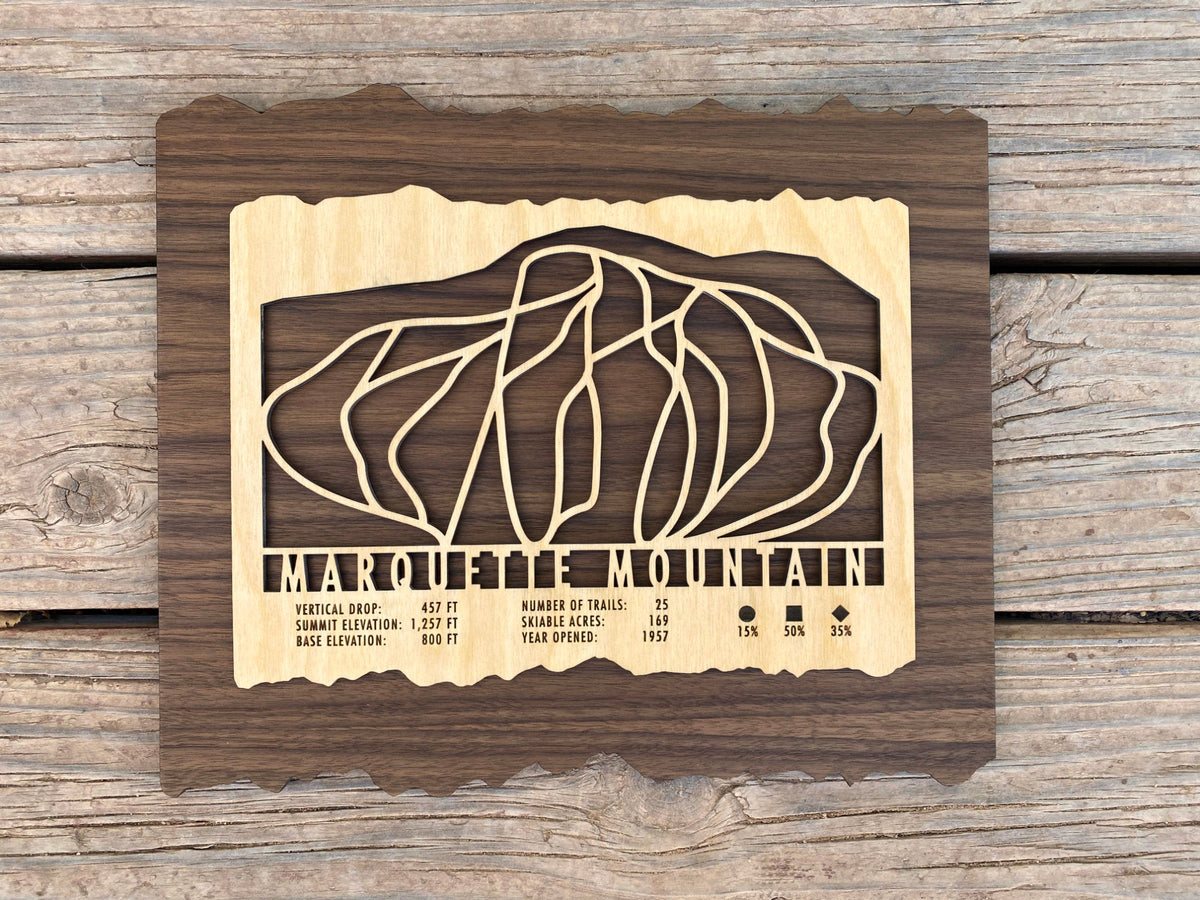 Marquette Mountain Trail Map - Michigan - Mountaincut