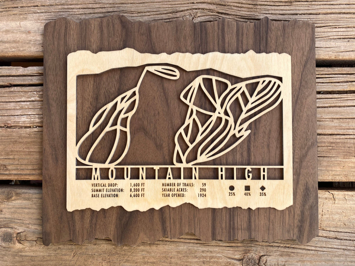 Mountain High Trail Map - California - Mountaincut