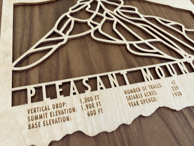 Pleasant Mountain Trail Map - Maine - Mountaincut