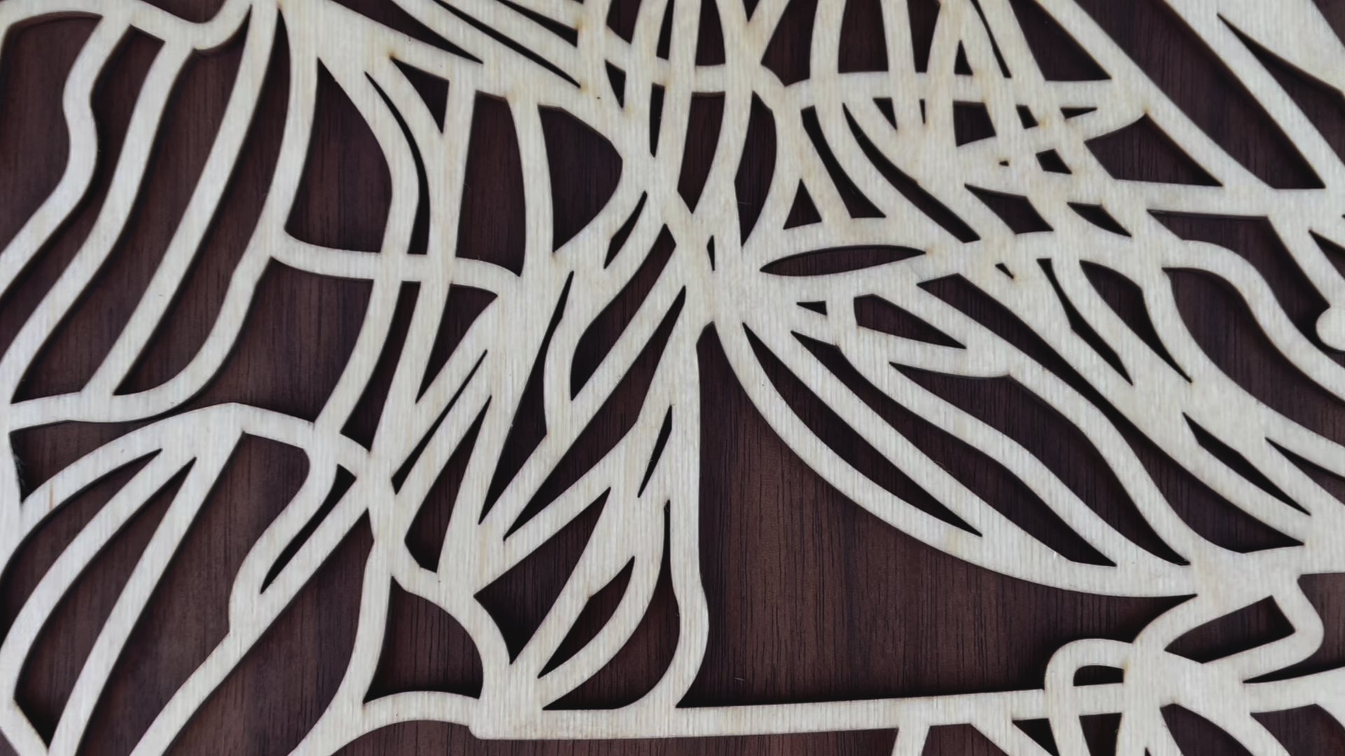 Close-up of Crested Butte Trail Map - Ski Decor - Mountaincut showing intricate laser-cut ski trail details on wood surface.