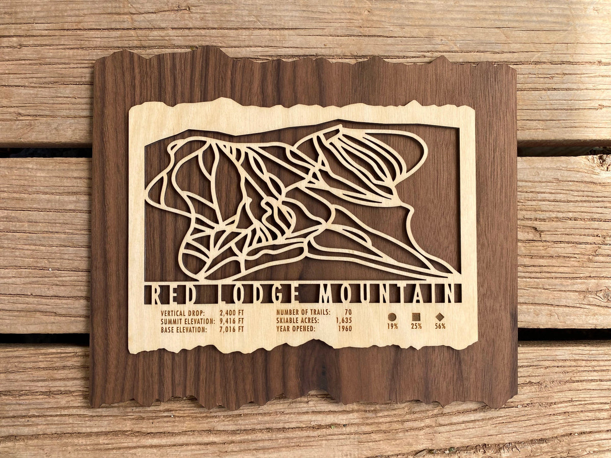 Red Lodge Mountain Map - Montana - Mountaincut