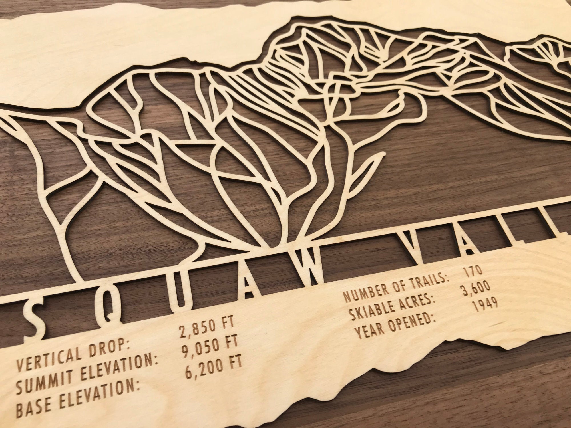 Squaw Valley Trail Map - California - Mountaincut