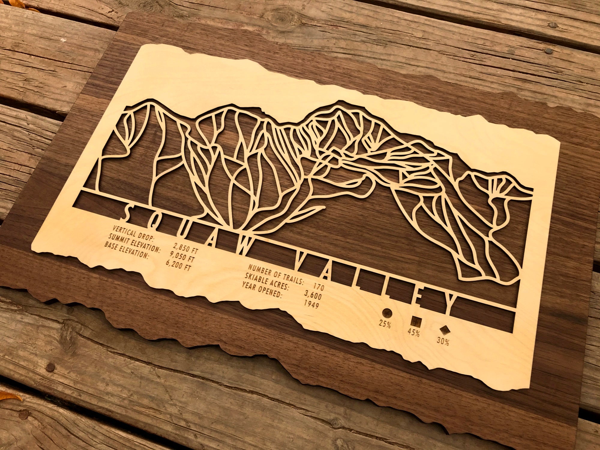 Squaw Valley Trail Map - California - Mountaincut