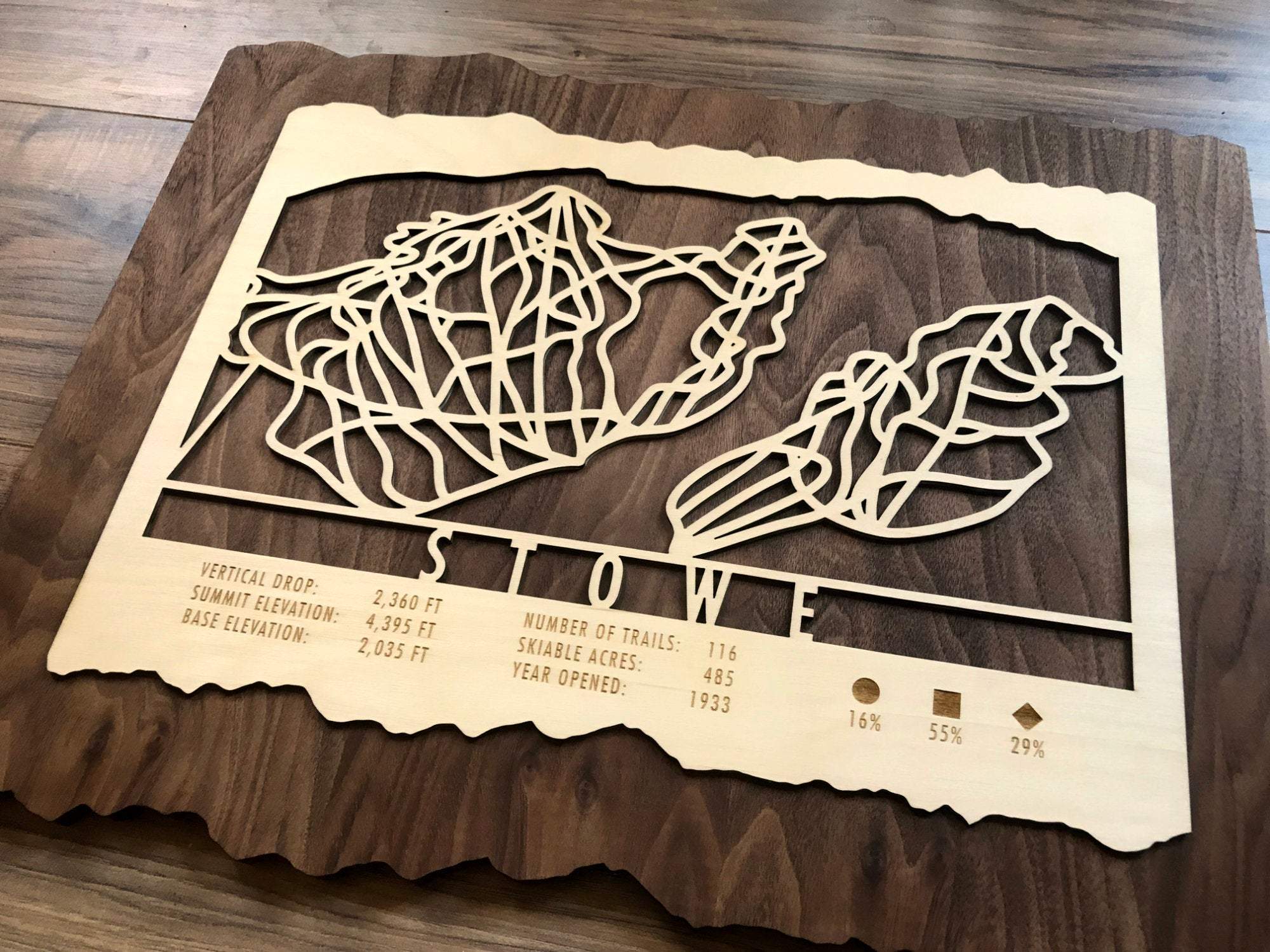 Stowe Trail Map - Vermont - Mountaincut