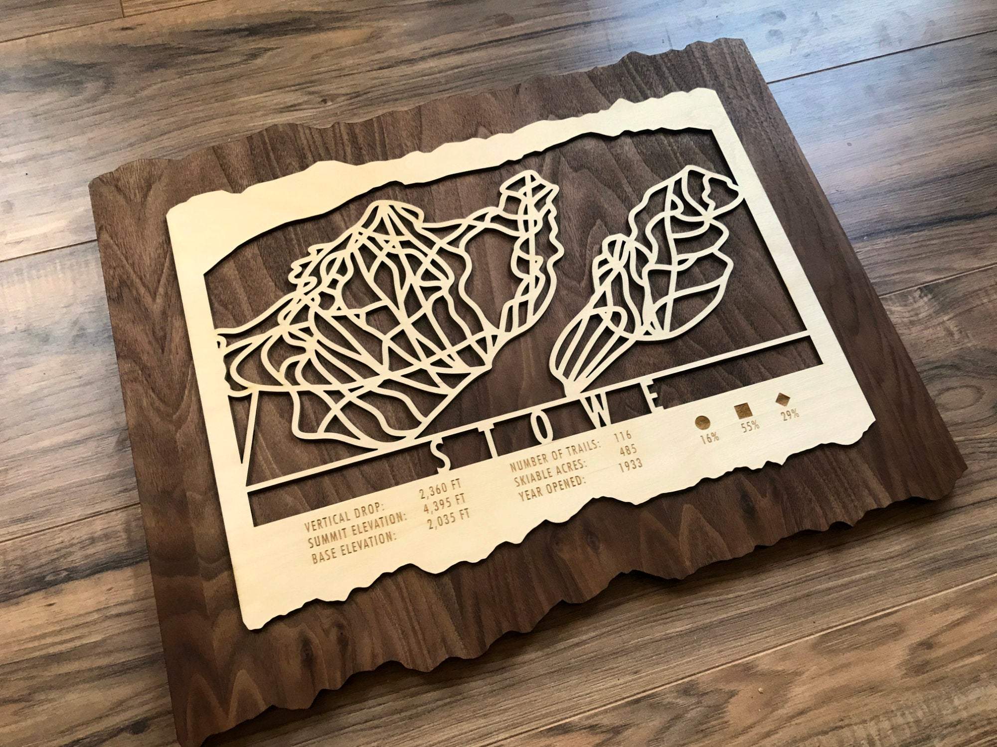 Stowe Trail Map - Vermont - Mountaincut