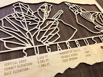 Sugarbush Trail Map - Vermont - Mountaincut