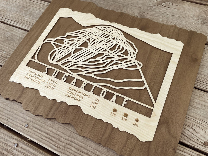 Sugarloaf Trail Map - Maine - Mountaincut