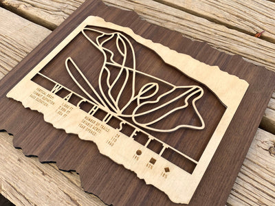 Wachusett Trail Map wall art - Mountaincut