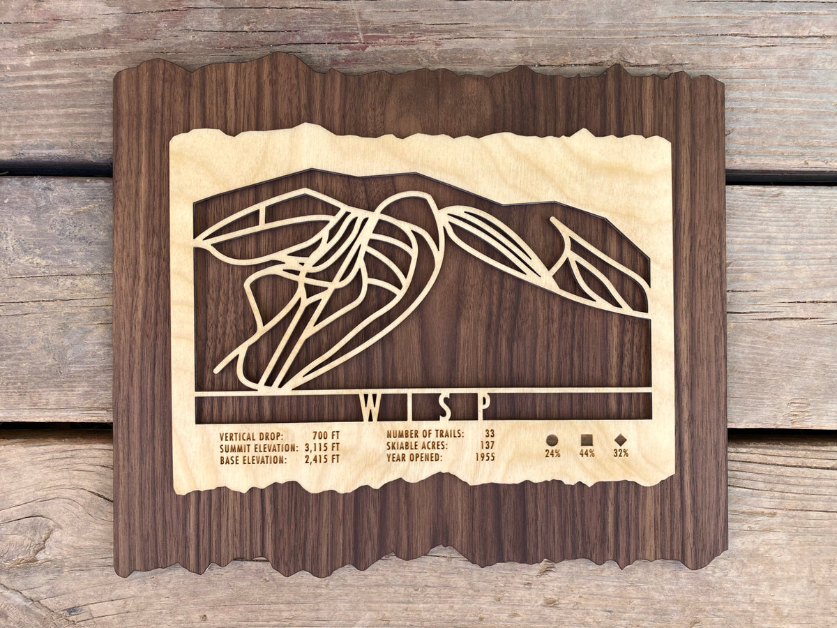 Wisp Trail Map - Maryland - Mountaincut