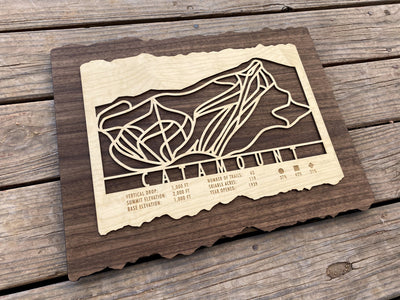 Catamount Ski Decor Trail Map Art - MountainCut