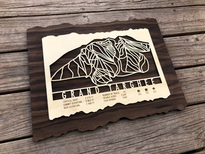 Grand Targhee Ski Decor Trail Map Art - MountainCut