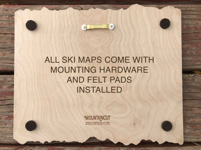 Powder Mountain Ski Decor Trail Map Art - MountainCut