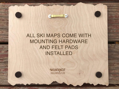 Cannon Mountain Ski Decor Trail Map Art - MountainCut
