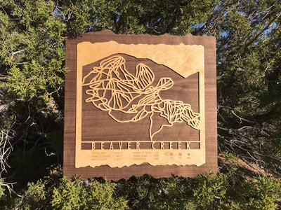 Beaver Creek Ski Decor Trail Map Art - MountainCut