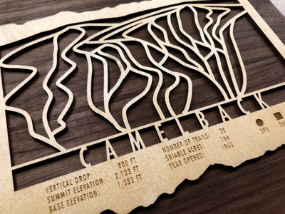 Camelback Ski Decor Trail Map Art - MountainCut