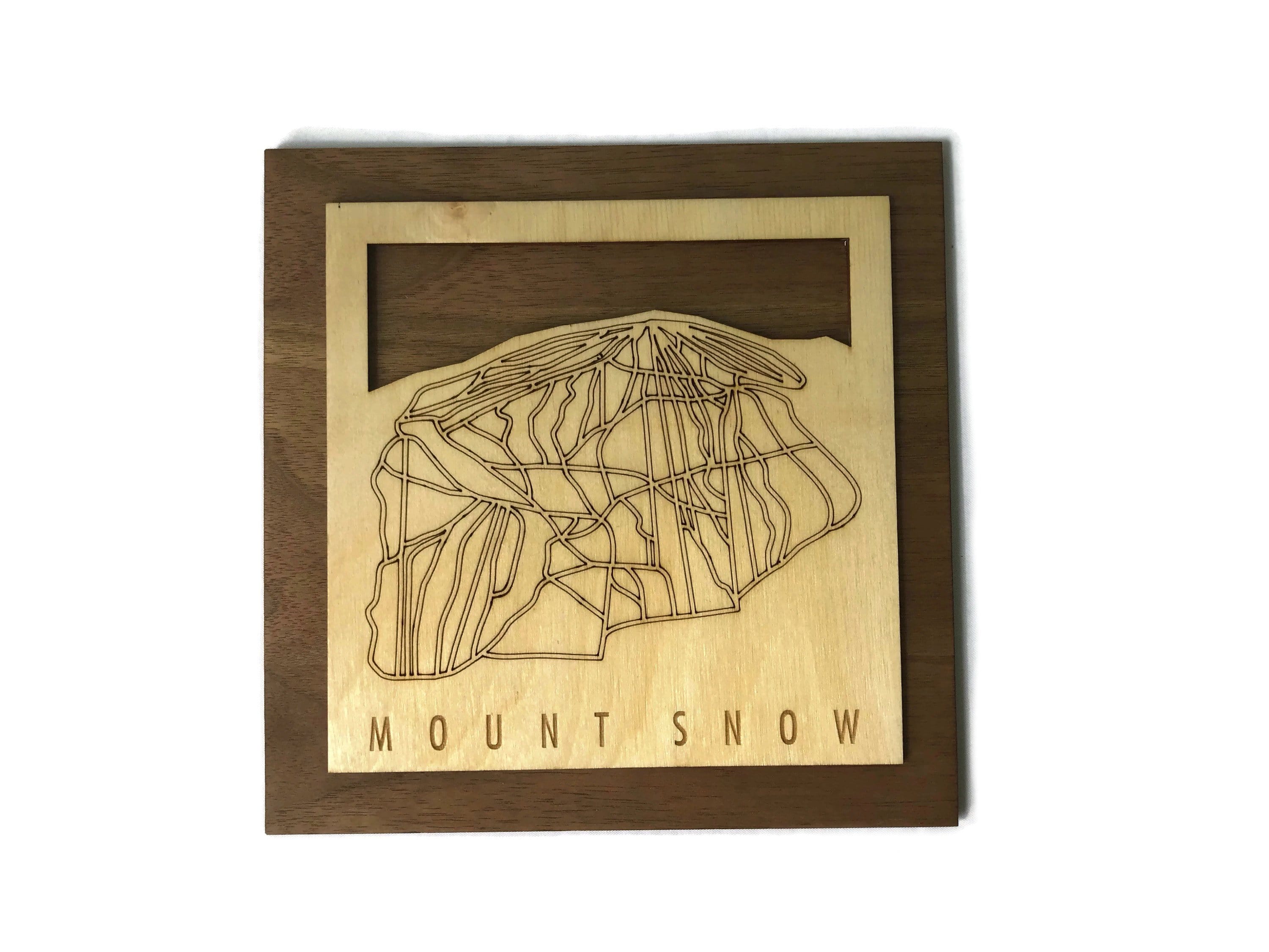 Mount Snow Small Ski Decor Trail Map Art - MountainCut