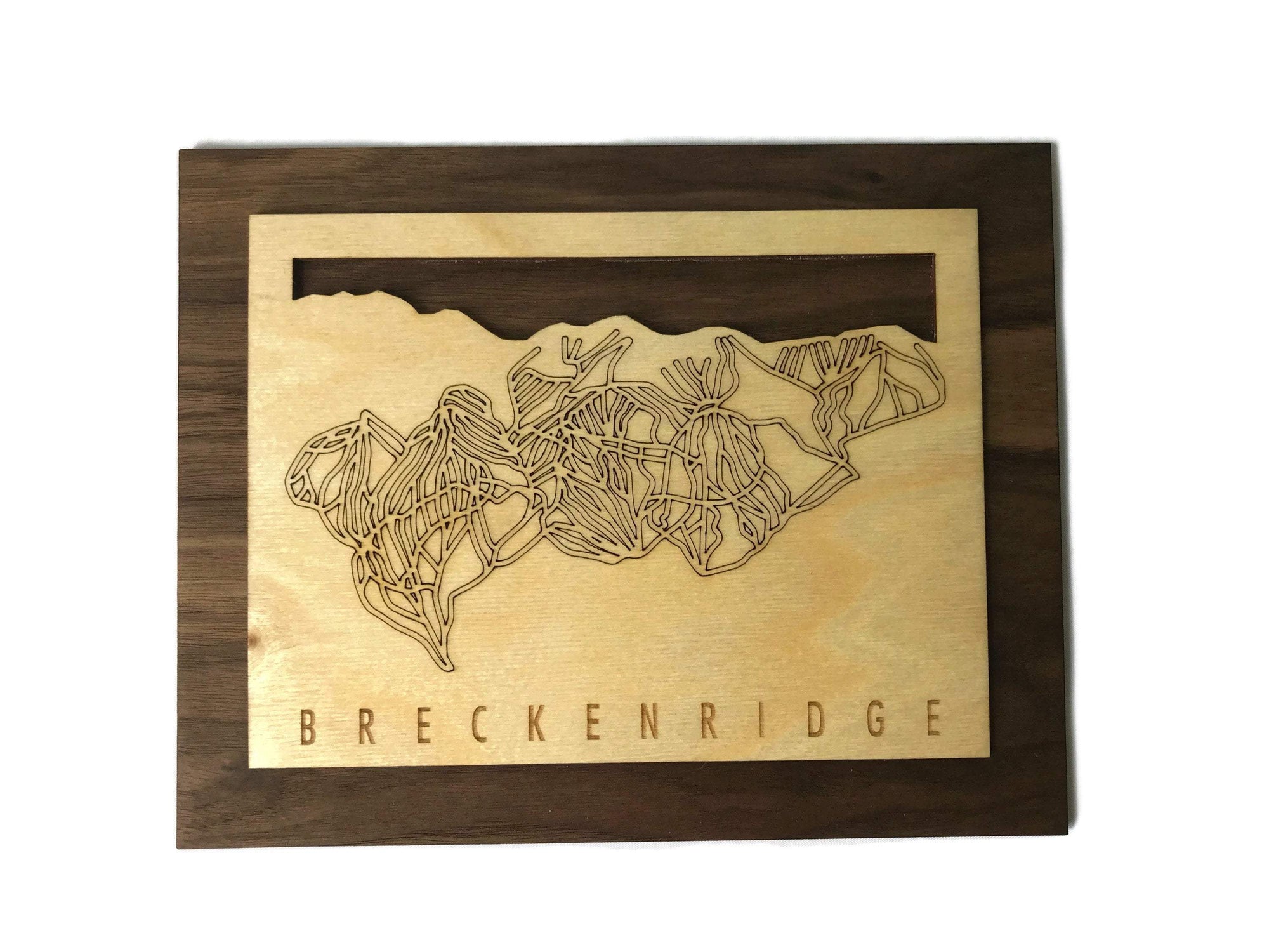 Breckenridge Small Ski Decor Trail Map Art - MountainCut