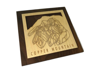 Copper Mountain Small Ski Decor Trail Map Art - MountainCut