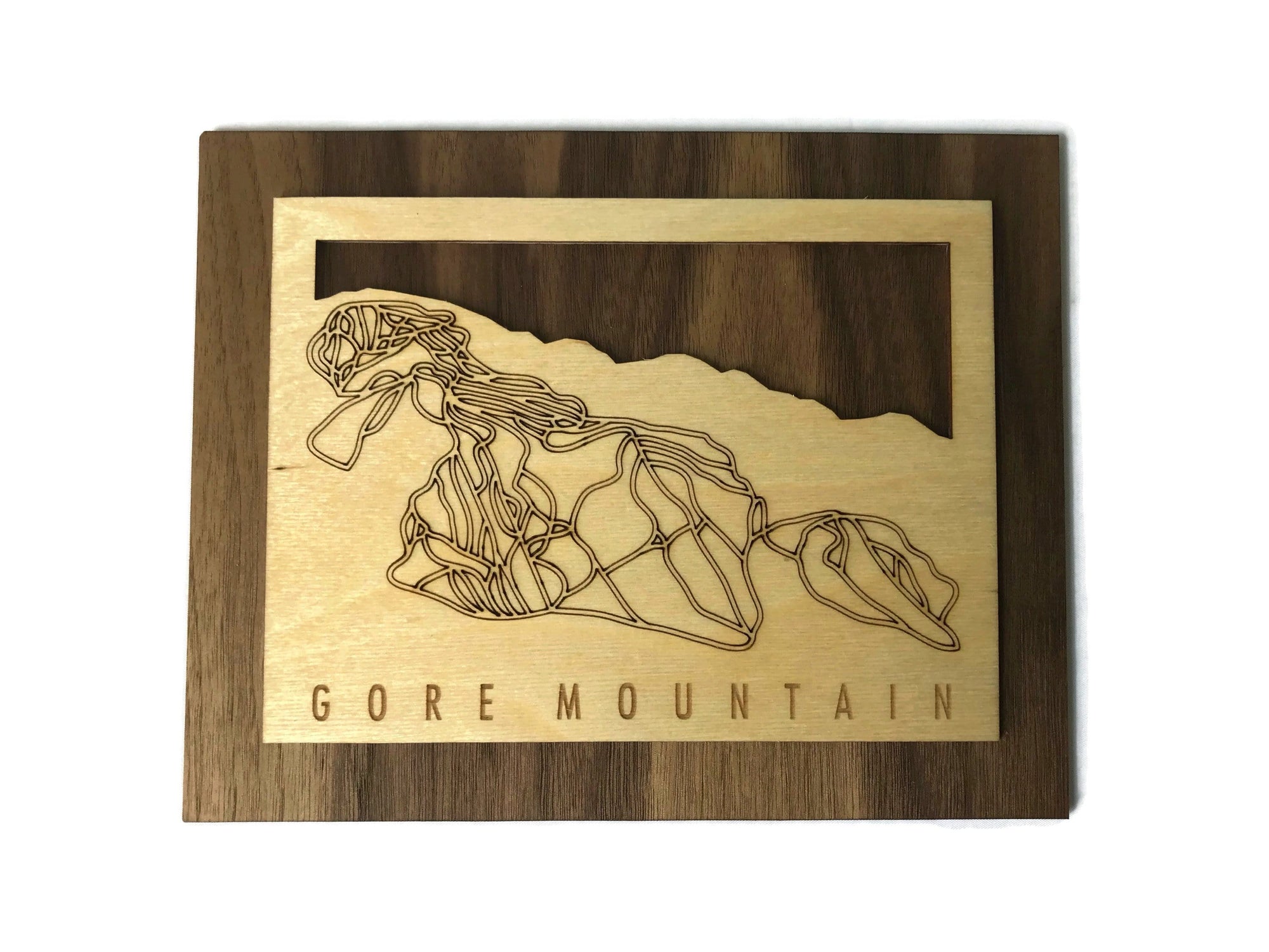 Gore Mountain Small Ski Decor Trail Map Art - MountainCut