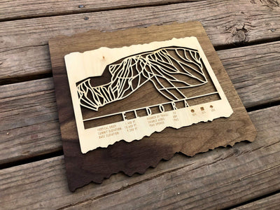 Eldora Ski Decor Trail Map Art - MountainCut