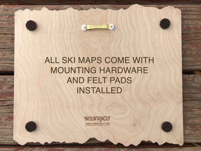 Bridger Bowl Ski Decor Trail Map Art - MountainCut